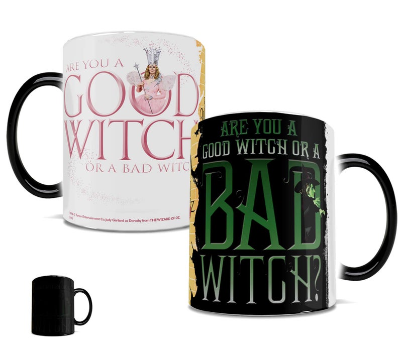 Morphing Mugs Wizard of Oz (Good Witch Bad Witch) Ceramic Mug, Black,11 fl oz - Image 1
